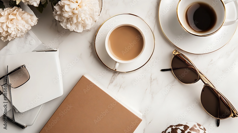 Wall mural create a polished marketing website for a luxury brand using a mocha color palette highlight key con