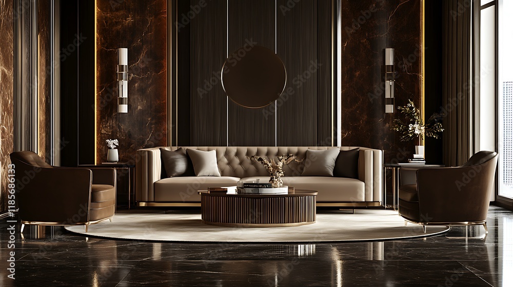 Wall mural build an upscale marketing website with a luxurious mocha color palette include stylish call-to-acti