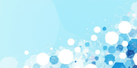 Dreamy Geometric Abstraction" Colorful Pattern with Light Blue Gradient and Floating Shapes, Ideal for Decorative and Conceptual Themes