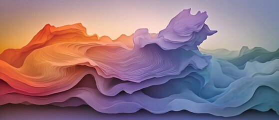 Fototapeta premium Fluid Topographic Rainfall Map A Mesmerizing Data Driven Work of Cartographic Art Featuring Hypnotic Meteorological Patterns Undulating Topographical Layers and a Vivid Color Spectrum