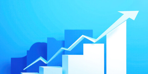 Growth Indicator" Vector Illustration with Flat Design, Ideal for Financial Reports and Economic Infographics