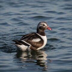 Take a photo of a Long-tailed Duck in its natural coastal habitat.
