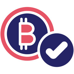 Cryptocurrency Accepted vector icon illustration of Cryptocurrency iconset.