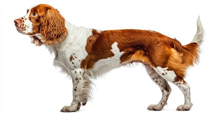 Stunning Red and White Springer Spaniel Dog Portrait