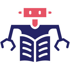 Machine Learning vector icon illustration of Robotics iconset.