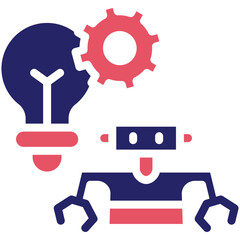 Innovation vector icon illustration of Robotics iconset.