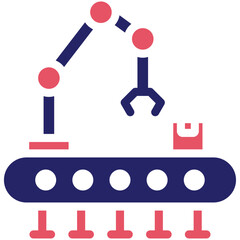 Industrial Robot vector icon illustration of Robotics iconset.