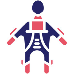Exoskeleton vector icon illustration of Robotics iconset.