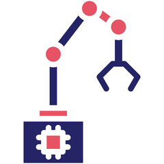 Bionic Arm vector icon illustration of Robotics iconset.