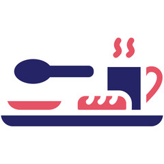 Breakfast vector icon illustration of Catering iconset.