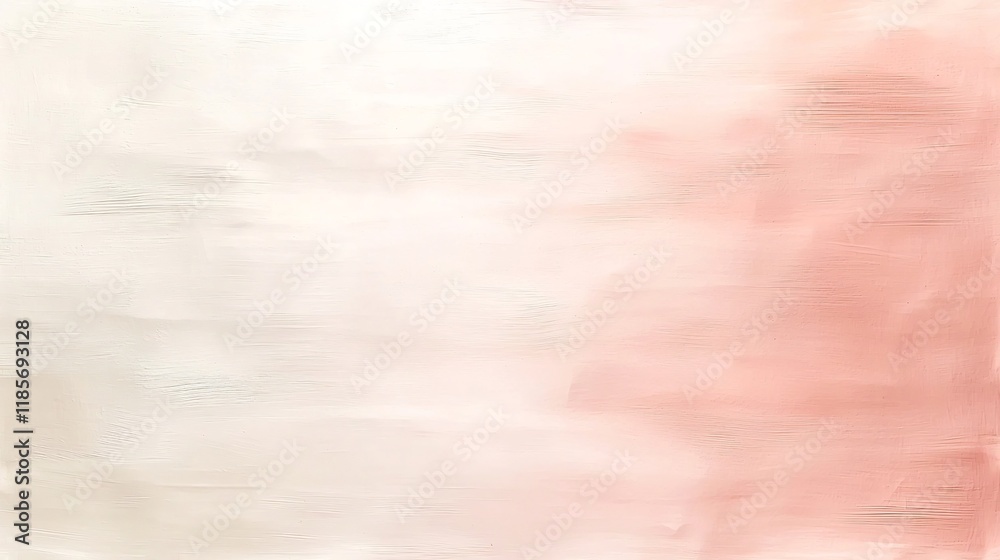 Poster minimalist pastel color field with a smooth gradient transition from pale pink to soft beige featuri