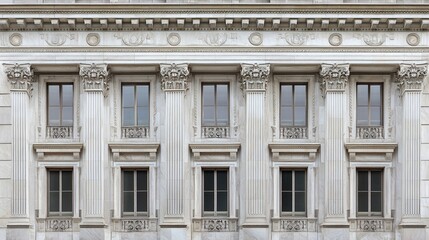 Obraz premium Historic Federal Reserve building exterior showcasing architectural grandeur and economic significance, embodying stability and financial stewardship in modern society.