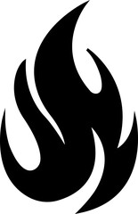 Fire Flame fill Icon Symbol of Fire, flame of various shapes, bonfire vector illustration.