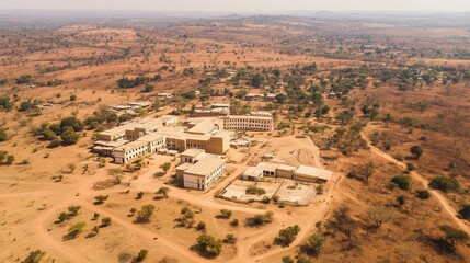 Medical infrastructure showcasing uneven resource distribution, emphasizing the need for equitable healthcare access and balanced development across regions.