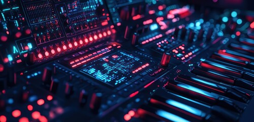 Obraz premium AI in music production visualized aiding composers and producers.