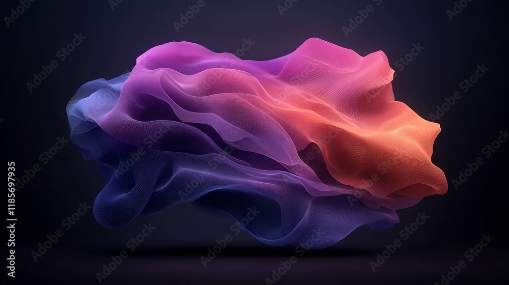 Poster captivating topographic rainfall map a hypnotic visualization of weather patterns featuring cascadin
