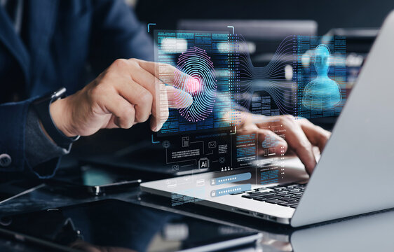 Digital transformation technology concepts with personal identity verification or authentication,data assets protection by intelligence system.cyber security