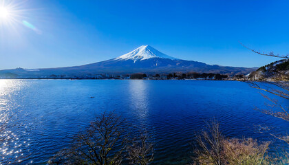 Fototapeta premium 冬の富士山