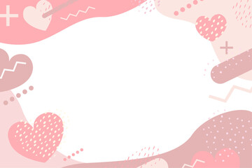 バレンタイン　ネオン　ポップ 　ハート　フレーム　背景　線

