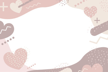 バレンタイン　ネオン　ポップ 　ハート　フレーム　背景　線

