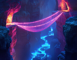 Neon Canyon Bridge