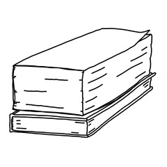 Hand drawn stack of two books 