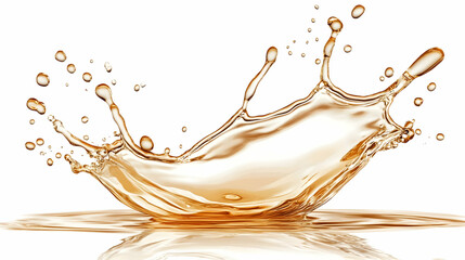 Cutout of a golden oil splash