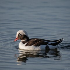 Fototapeta premium Write a social media post highlighting Long-tailed Duck facts.