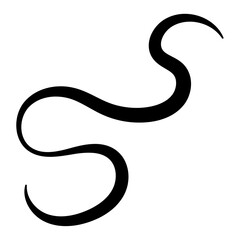 Wavy, fluid pattern with organic shapes. Groovy doodle liquid design. Liquid, organic blobs, y2k style squiggles, Bold scribbles, lines. Black fluid graphic design element. vector