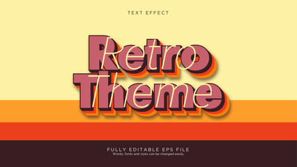 Retro Theme Effect Text Effect Font Style Graphic