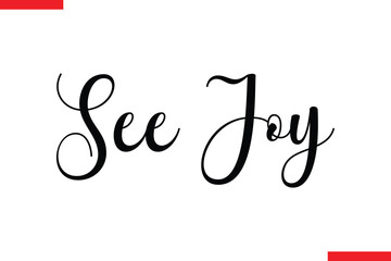 See Joy Travel saying typography text