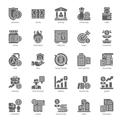 Financial Advisor Icon pack for your website, mobile, presentation, and logo design. Financial Advisor Icon glyph design. Vector graphics illustration and editable stroke.