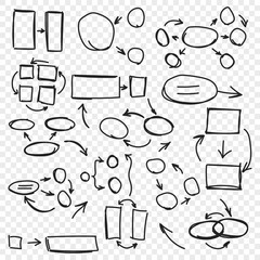 Balloon icon in hand drawn style. Round shaped handmade doodle vector illustration on isolated background. Frames sign business concept.