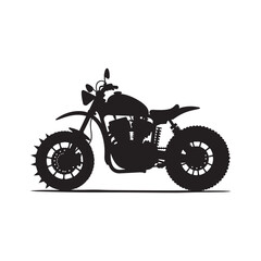 Obraz premium Motorbike, Motorcycle Silhouette, Big Bike, Vector Silhouette Of A Dirt Bike