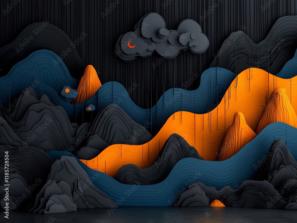 Poster captivating topographical data mapping composition showcasing intricate contour lines elevation deta