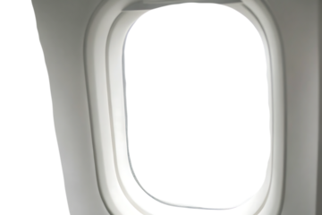  airplane window isolated on white background PNG.AI GENERATED