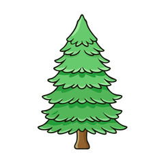 douglas fir tree vector icon, trees vector illustration - simple illustration of douglas fir tree perfect for logos, and trees-themed designs.