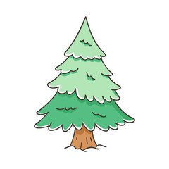 Fototapeta premium fir tree vector icon, trees vector illustration - simple illustration of fir tree perfect for logos, and trees-themed designs.