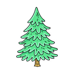 spruce tree vector icon, trees vector illustration - simple illustration of spruce tree perfect for logos, and trees-themed designs.