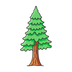 redwood tree vector icon, trees vector illustration - simple illustration of redwood tree perfect for logos, and trees-themed designs.