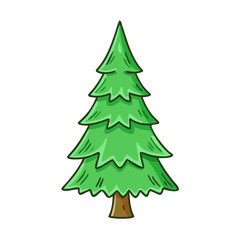 Fototapeta premium pine tree vector icon, trees vector illustration - simple illustration of pine tree perfect for logos, and trees-themed designs.