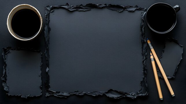 Analog Torn Textures, aged paper adorned with intricate illustrations, showcasing a blend of nostalgia and artistic expression.