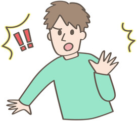 ストップのポーズをする人