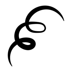 Liquid, organic blobs, y2k black style squiggles, groovy doodle wavy stripes inscribed in a rectangle long banner shape. Bold scribbles. Black fluid graphic design element. vector illustration