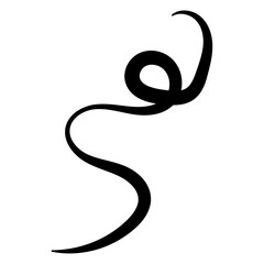 Liquid, organic blobs, y2k black style squiggles, groovy doodle wavy stripes inscribed in a rectangle long banner shape. Bold scribbles. Black fluid graphic design element. vector illustration