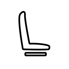 airplane seat icon, simple flat style, pictogram logo sign symbol vector illustration, isolated on white for mobile app