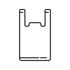 plastic bag icon, simple flat style, logo sign symbol vector illustration pictogram, isolated on white for mobile app