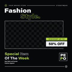 sale fashion style texture media sosial post template