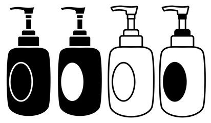 beauty cream bottle icon, simple flat style, logo sign symbol vector illustration pictogram, isolated on white for mobile app