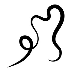 Obraz premium Liquid abstract organic blob shapes. Black wavy bubbles and drops in trendy y2k style. groovy doodle wavy stripes, squiggles. Black fluid graphic design element. vector illustration
